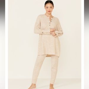 Cable knit lounge pants